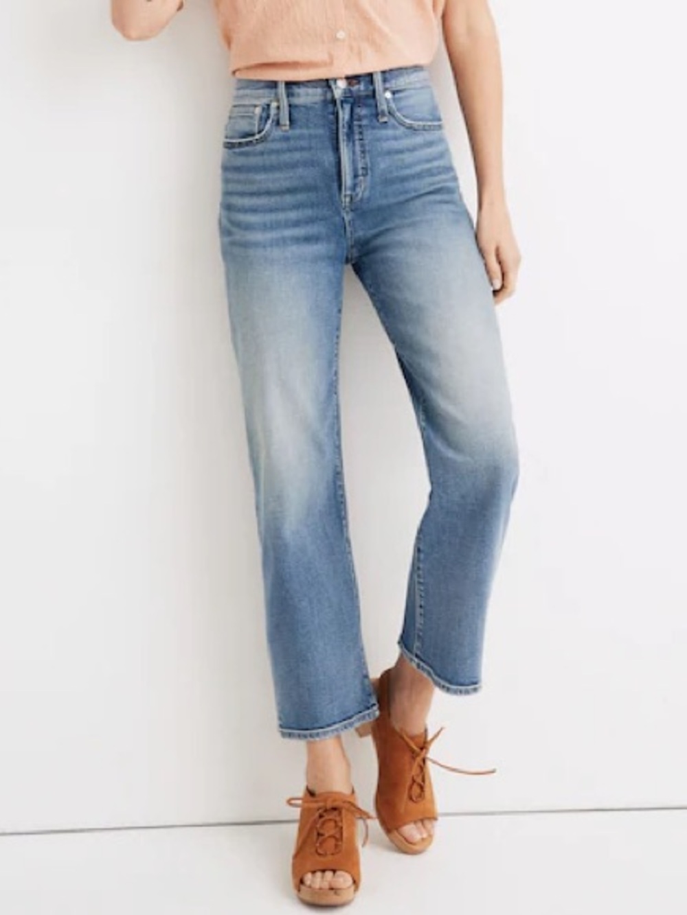 Madewell Slim Wide-Leg Crop Jeans in Reggie Wash 29